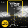 Аренда Falcon Eyes C-Stand LV-1720H в Москве. Профессиональная стойка C-Stand с журавлём 83 см, двумя GripHead, Turtle Base и нагрузкой до 8 кг.